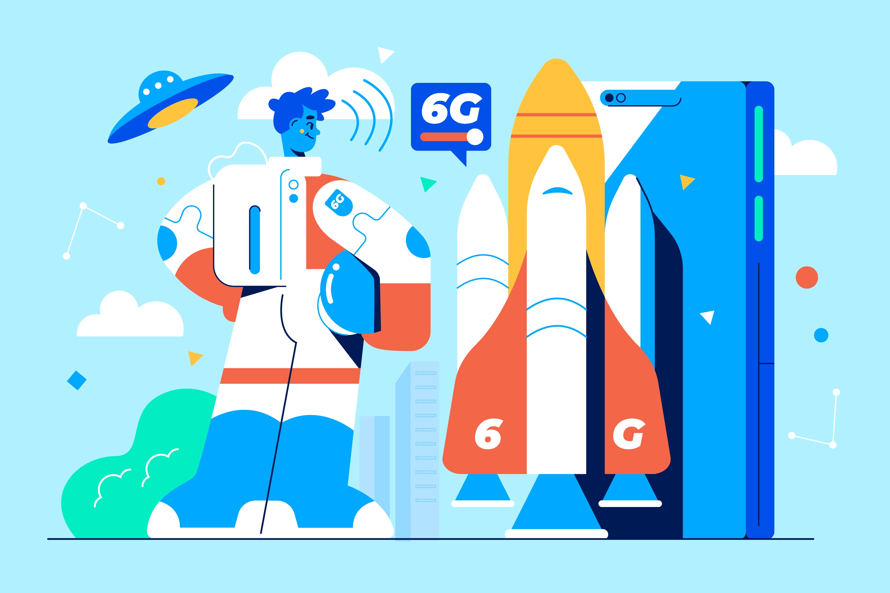 fast rocket illustration